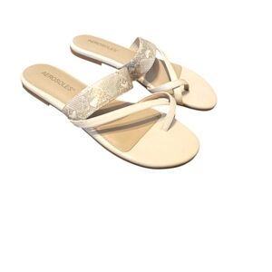 Aerosoles  Women's Stop Short Cream Sandals Size 8M